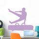 Gymnastics Silhouette Single Hand Flip Wall Decal
