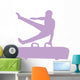 Gymnastics Silhouette Single Hand Flip Wall Decal