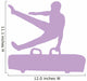 Gymnastics Silhouette Single Hand Flip Wall Decal