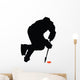 Offensive Hockey Player Wall Decal