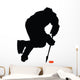 Offensive Hockey Player Wall Decal