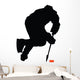 Offensive Hockey Player Wall Decal