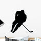 Ice Hockey Silhouette Wall Decal
