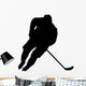 Ice Hockey Silhouette Wall Decal