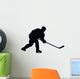 Ice Hockey Silhouette Wall Decal