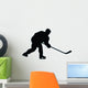 Ice Hockey Silhouette Wall Decal
