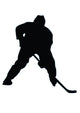 Ice Hockey Silhouette Wall Decal