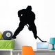 Ice Hockey Silhouette Wall Decal