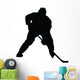 Ice Hockey Silhouette Wall Decal