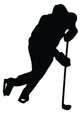 Ice Hockey Silhouette Wall Decal