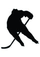Ice Hockey Silhouette Wall Decal