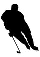 Offensive Hockey Player Silhouette Wall Decal