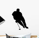 Offensive Hockey Player Silhouette Wall Decal
