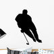 Offensive Hockey Player Silhouette Wall Decal
