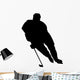 Offensive Hockey Player Silhouette Wall Decal