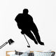 Offensive Hockey Player Silhouette Wall Decal