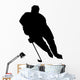 Offensive Hockey Player Silhouette Wall Decal