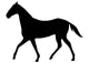 Facing Left Horse Trotting Wall Decal