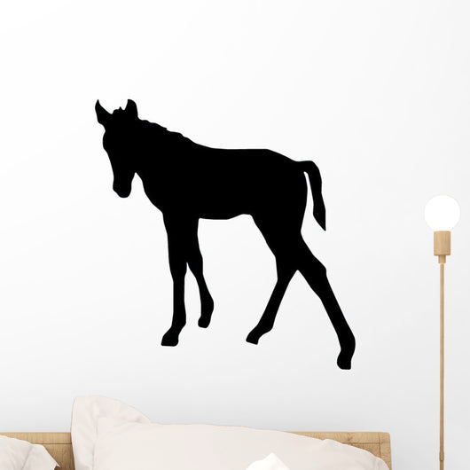 Silhouetted Foal Horse Wall Decal