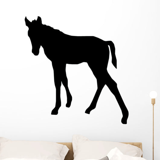 Silhouetted Foal Horse Wall Decal
