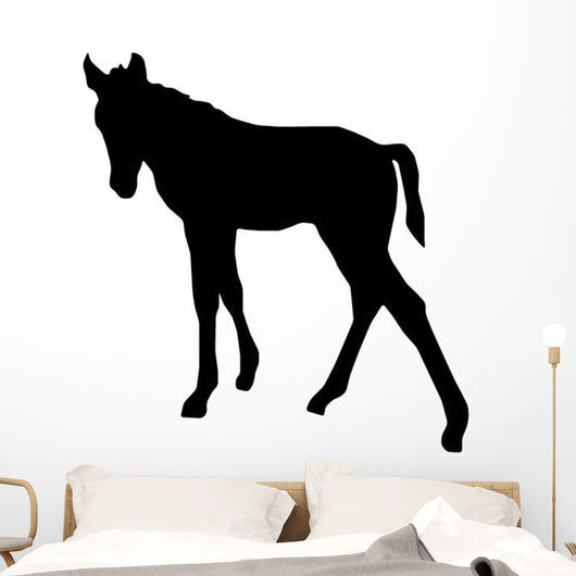 Silhouetted Foal Horse Wall Decal
