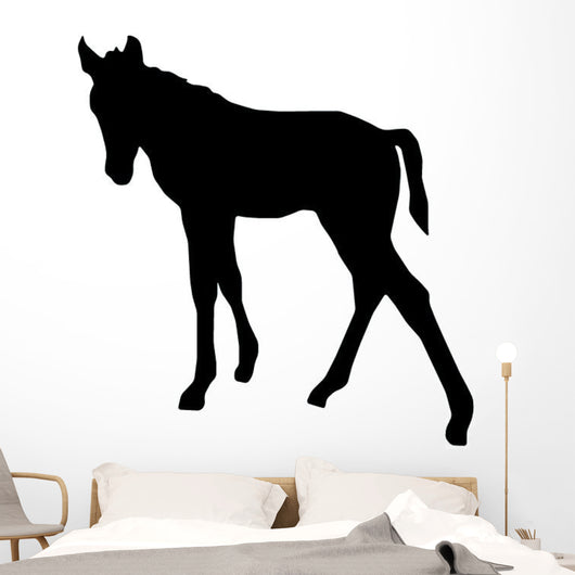 Silhouetted Foal Horse Wall Decal