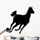 Running Horse Silhouette Wall Decal