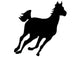 Running Horse Silhouette Wall Decal