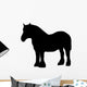 Black Clydesdale Horse Wall Decal