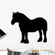 Black Clydesdale Horse Wall Decal
