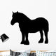 Black Clydesdale Horse Wall Decal
