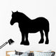 Black Clydesdale Horse Wall Decal