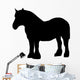 Black Clydesdale Horse Wall Decal