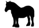 Black Clydesdale Horse Wall Decal