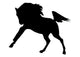 Excited Horse Silhouette Wall Decal