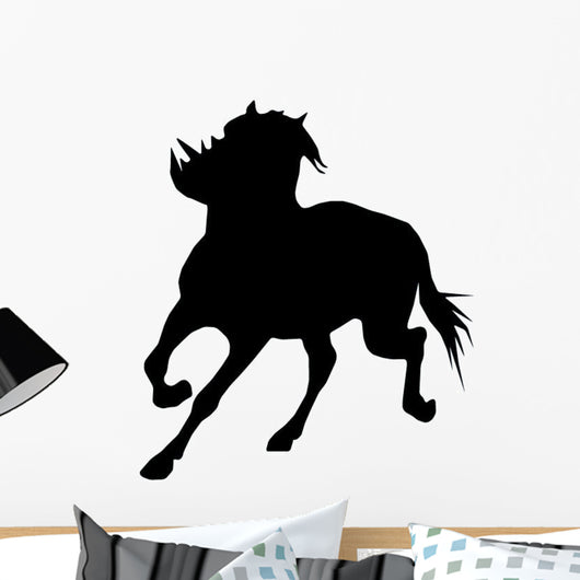 Turning Horse Silhouette Wall Decal