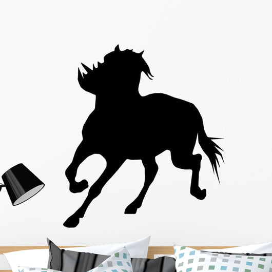 Turning Horse Silhouette Wall Decal