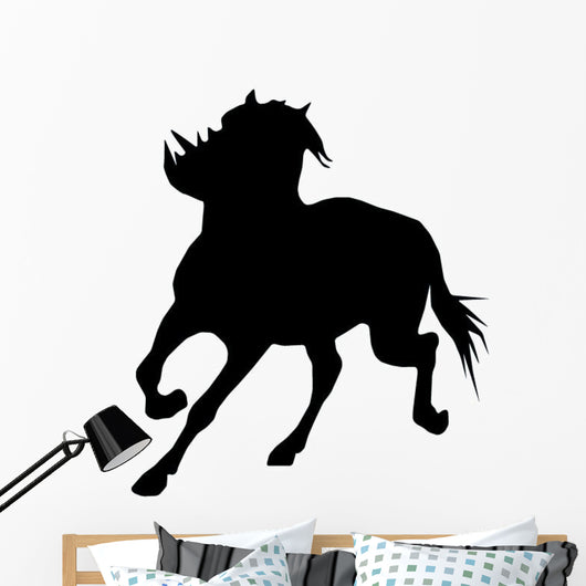 Turning Horse Silhouette Wall Decal