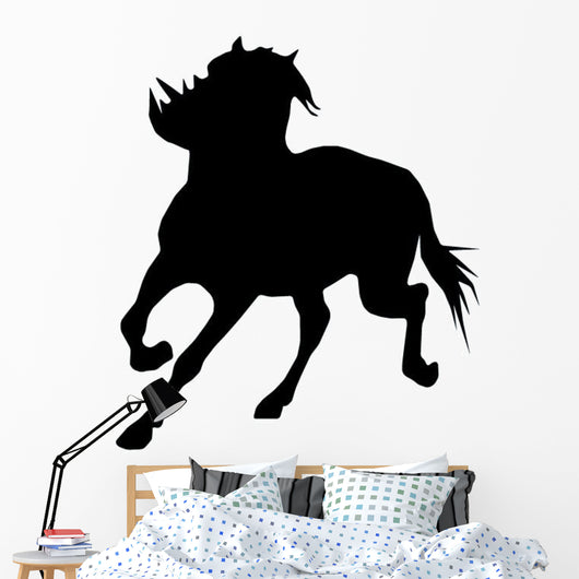 Turning Horse Silhouette Wall Decal