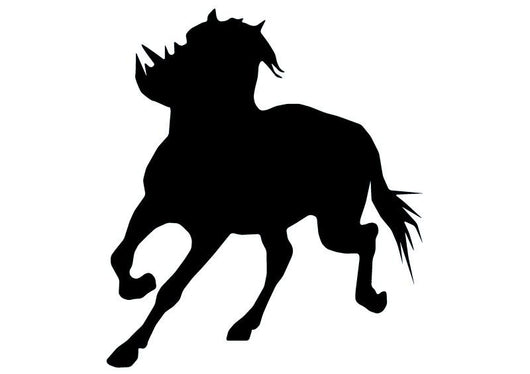 Turning Horse Silhouette Wall Decal