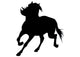 Turning Horse Silhouette Wall Decal