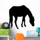 Calmly Grazing Horse Silhouette Wall Decal