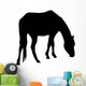 Calmly Grazing Horse Silhouette Wall Decal