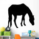 Calmly Grazing Horse Silhouette Wall Decal