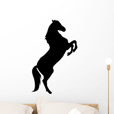 Horse Rearing Facing Right Wall Decal shown on a wall