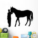 Horse Silhouette with Trainer Wall Decal