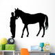 Horse Silhouette with Trainer Wall Decal