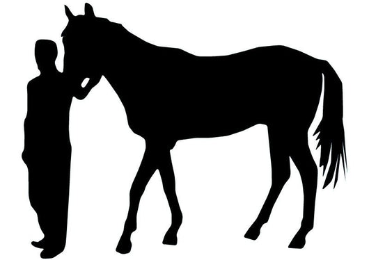 Horse Silhouette with Trainer Wall Decal