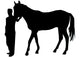 Horse Silhouette with Trainer Wall Decal