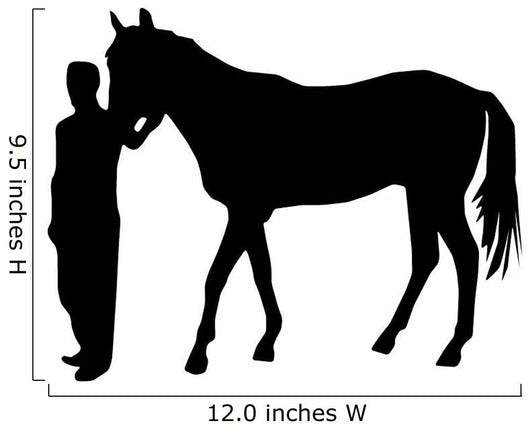 Horse Silhouette with Trainer Wall Decal